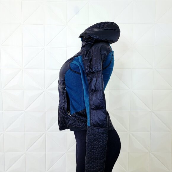 Lululemon Women's Black Alberta Lake Blue Bundle Up Full-Zip Run Jacket Size 4 - Picture 4 of 10